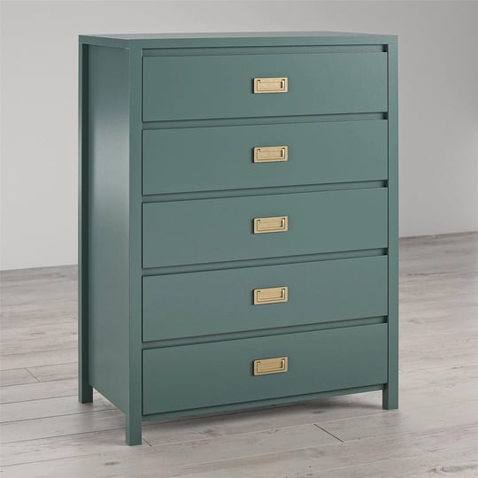 little-seeds-monarch-hill-haven-5-drawer-kids-dresser-hunter-green-1