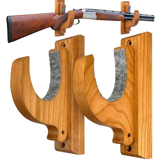 lobaoera-gun-rack-wall-mount-fas-cherry-solid-wood-horizontal-display-shotgun-hooks-real-hardwood-ha-1