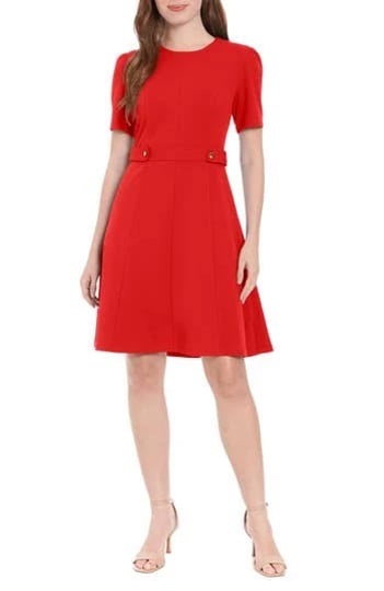 london-times-button-tab-fit-flare-dress-in-true-red-at-nordstrom-rack-size-16-1
