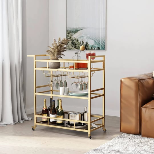 lormiter-gold-bar-carts-with-3-tier-glass-shelves-rolling-serving-bar-cart-with-wine-rack-and-glass--1