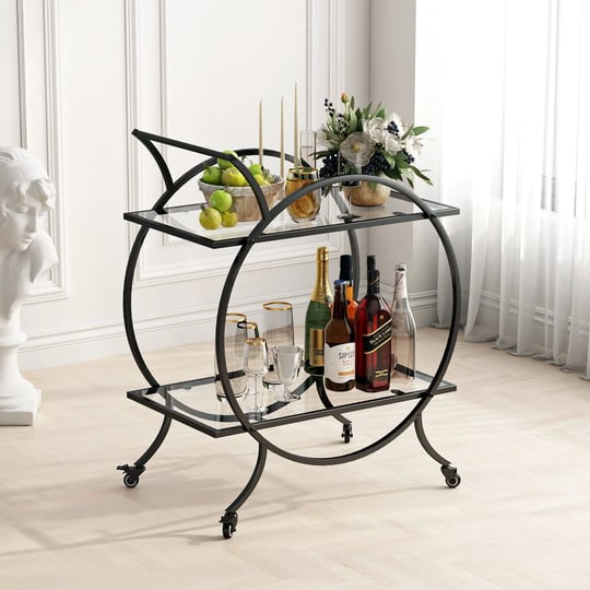 lormiter-industrial-bar-carts-for-the-home-bar-serving-cart-rolling-bar-cart-black-with-lockable-cas-1