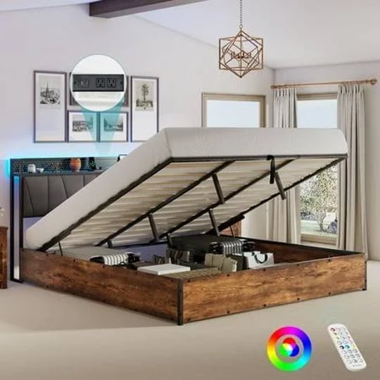 luxoak-king-size-lift-up-storage-bed-frame-with-led-light-rustic-brown-size-78-3587-0139-17-inch-1