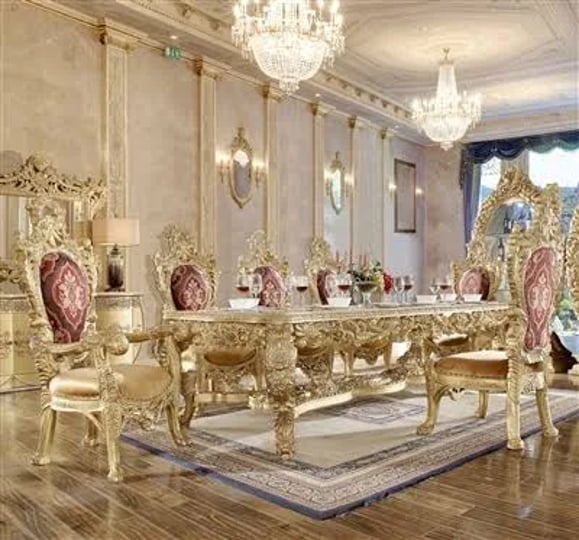 luxurious-pedestal-7-piece-rectangle-dining-room-set-by-homey-design-hd-8086-dt-1