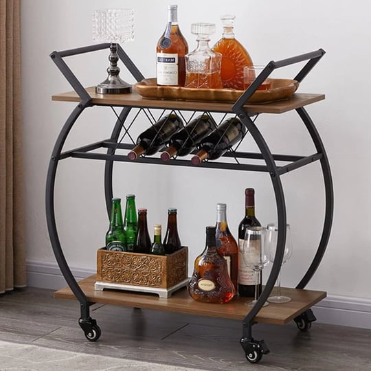 lvb-bar-cart-with-wine-rack-2-tier-kitchen-cart-on-wheels-modern-wood-and-metal-portable-coffee-cart-1