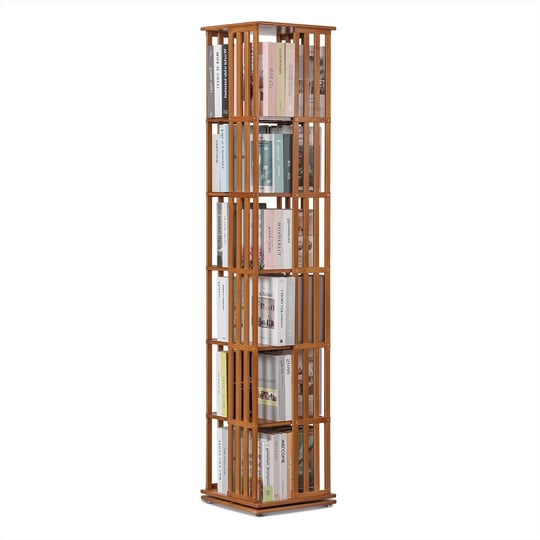 magshion-bamboo-6-tiers-rotating-bookshelf-modern-bookcase-storage-rack-brown-for-home-1