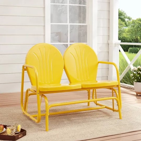 mainstays-retro-outdoor-glider-loveseat-yellow-1