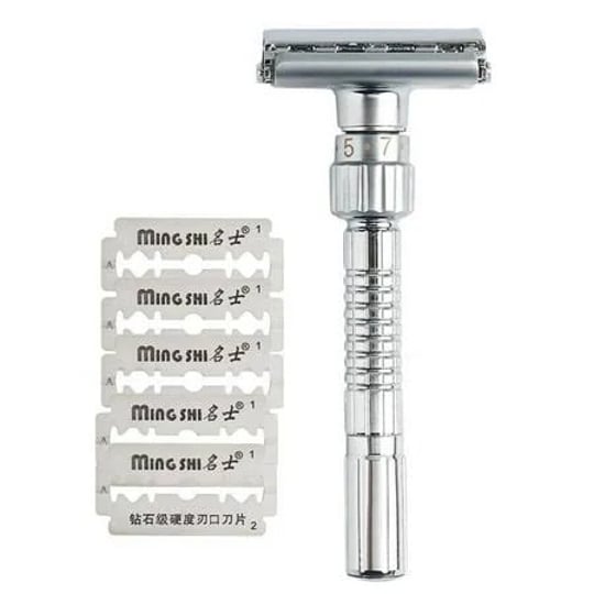 men-adjustable-razors-double-edge-shaving-safety-razor-shaver-s-f5f6-silver-1