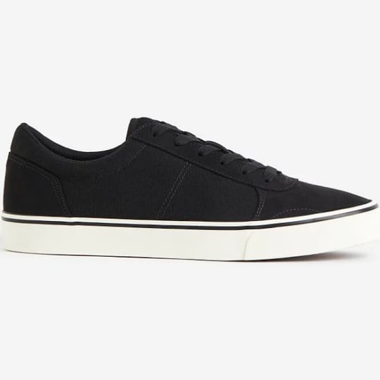 men-black-canvas-sneakers-size-8-5-hm-1