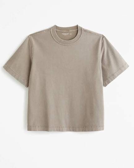 mens-premium-heavyweight-cropped-tee-in-light-brown-pattern-size-l-tall-abercrombie-fitch-1