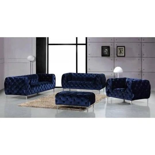 meridian-646-mercer-living-room-set-3pcs-in-navy-chrome-legs-contemporary-style-blue-1