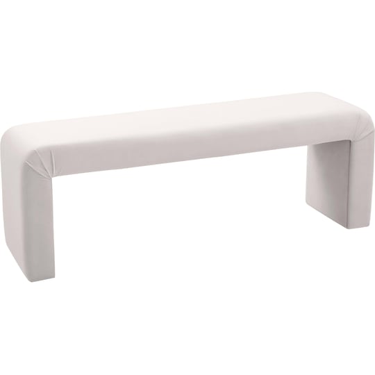meridian-furniture-minimalist-cream-velvet-bench-1