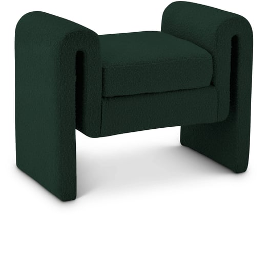meridian-furniture-stylus-green-boucle-fabric-bench-1