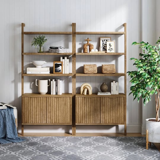 mid-century-fluted-wall-bookshelves-with-doors-light-brown-set-of-2-1