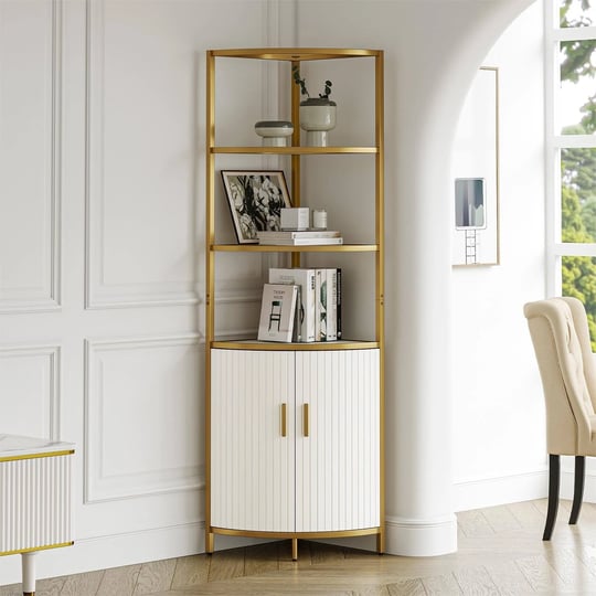 moasis-6-tier-corner-bookshelf-bookcase-display-shelf-with-storage-cabinet-and-glass-shelf-white-1