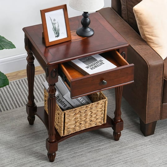 moderion-solid-wood-side-table-with-drawer-and-storage-shelf-traditional-end-table-narrow-telephone--1