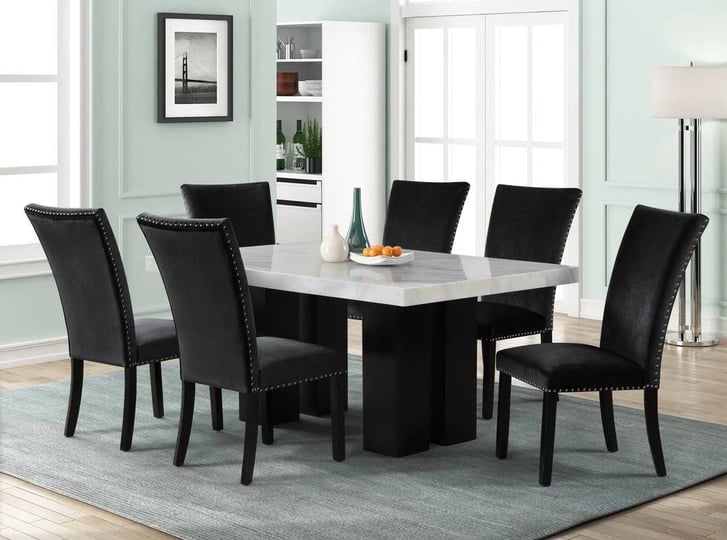 modern-7-piece-faux-marble-dining-table-set-for-6-with-velvet-chairs-nailhead-trim-asy-furniture-bla-1
