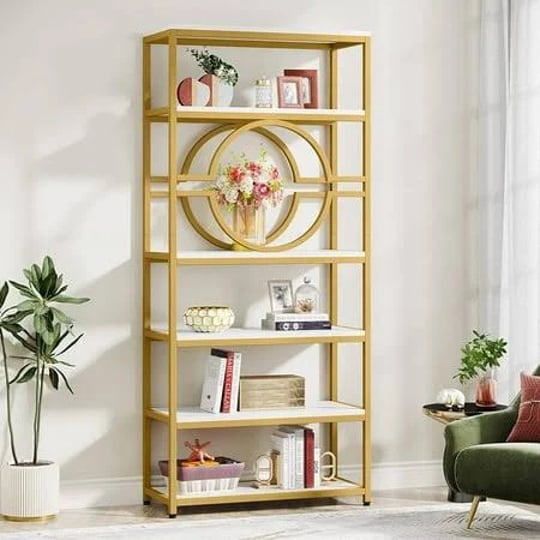 modern-gold-bookshelf-5-tier-tall-bookcase-for-home-office-size-11-81d-x-31-5w-x-74-2h-1