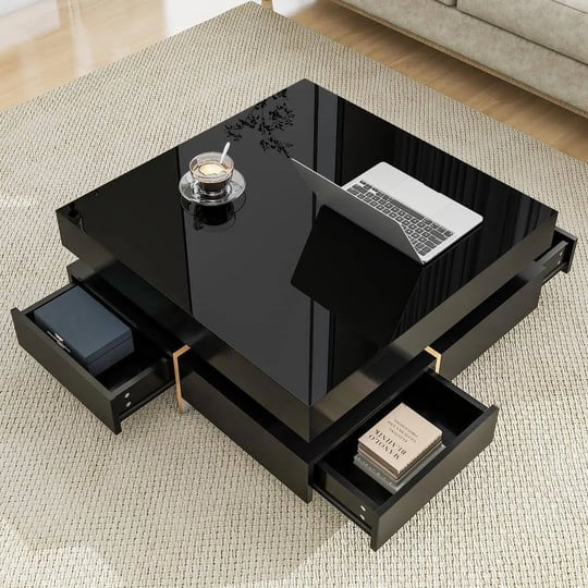 modern-high-gloss-31-5-in-black-square-particle-board-coffee-table-center-table-with-4-drawer-golden-1