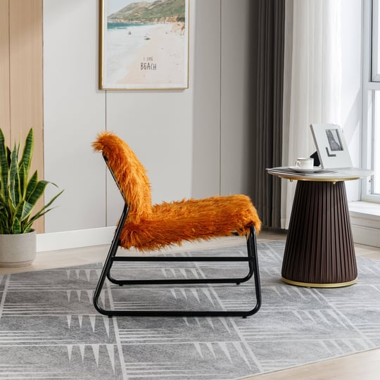 modern-industrial-slant-armchair-accent-chair-with-metal-frame-orange-1