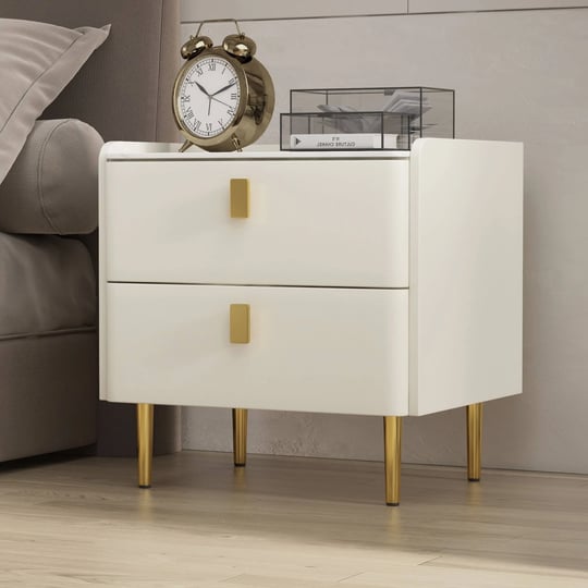 modern-luxury-2-drawer-faux-leather-bedroom-nightstand-beige-glossy-1