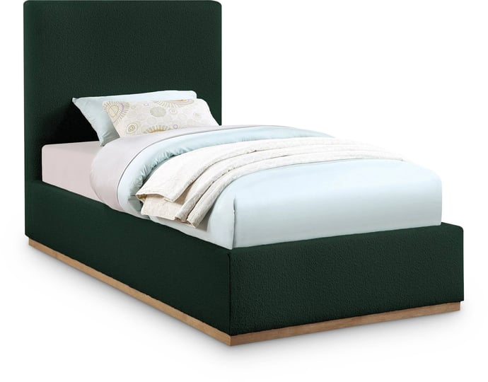 monaco-green-boucle-fabric-twin-bed-meridian-furniture-1