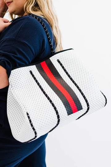 nadia-neoprene-tote-clutch-final-sale-white-red-modern-and-chic-boutique-1