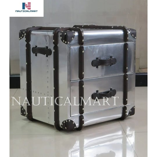nauticalmart-aviator-side-table-metal-side-table-metal-end-table-with-2-drawers-silver-1