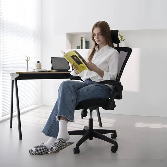neo-chair-ergonomic-high-back-office-chair-with-flip-up-arms-adjustable-headrest-black-1