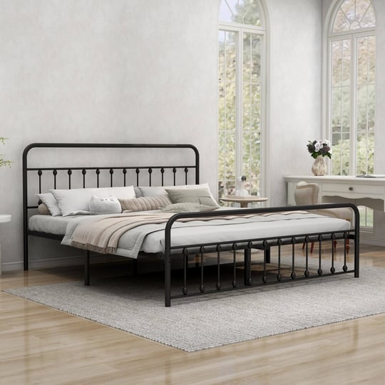 nnv-vintage-platform-metal-california-king-bed-frame-easy-assembly-black-1