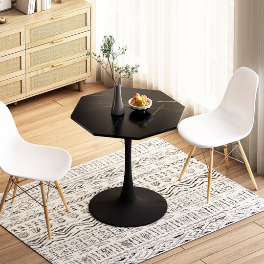 octagonal-coffee-table-with-printed-black-marble-table-top-and-metal-base-1