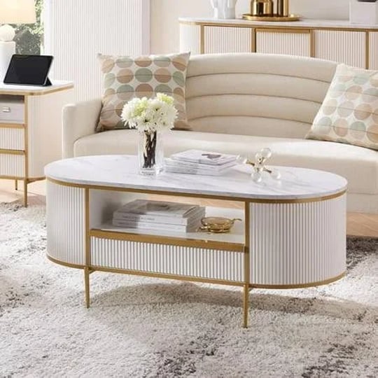 okd-48-inch-coffee-table-with-sliding-drawerwhite-oval-wooden-sofa-tableluxury-modern-center-storage-1
