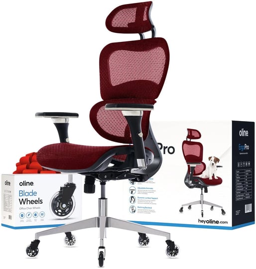 oline-ergopro-ergonomic-office-chair-with-adjustable-headrest-burgundy-red-1