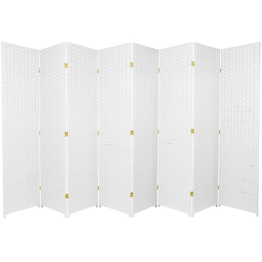 oriental-furniture-6-ft-tall-woven-fiber-room-divider-8-panel-white-1