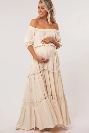 pinkblush-maternity-cream-off-shoulder-ruffle-tiered-maternity-maxi-dress-1