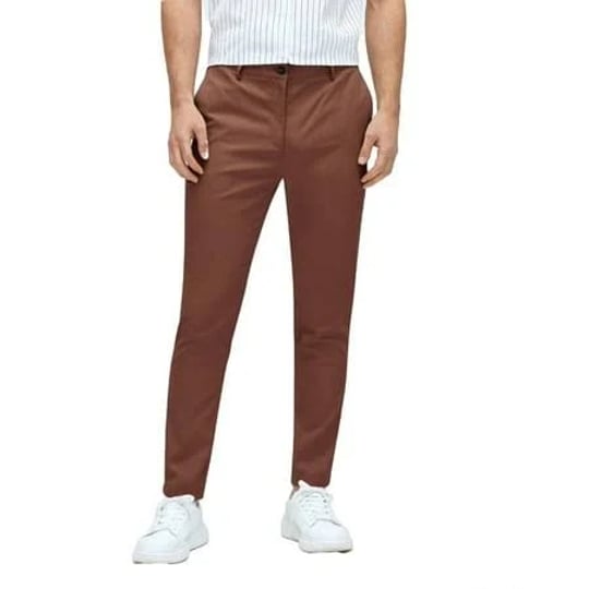 plain-brown-men-suit-pants-mens-size-small36asian-size-1