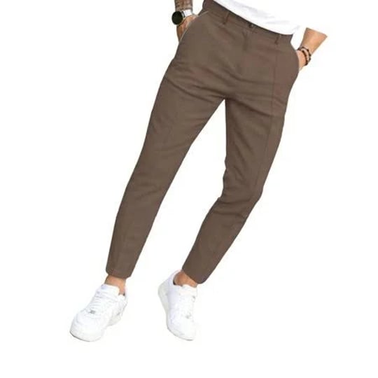 plain-coffee-brown-men-suit-pants-mens-size-small36asian-size-1