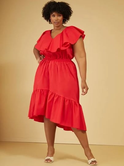 plus-size-ruffled-cotton-blend-midi-dress-red-34-36-ashley-stewart-1