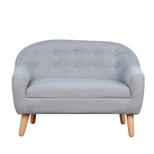 qaba-kids-sofa-linen-fabric-wooden-2-seat-armrest-children-chair-cozy-grey-1