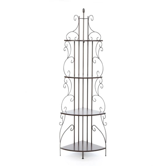 quikfurn-ornate-4-tier-metal-corner-bakers-rack-kitchen-dining-shelf-1