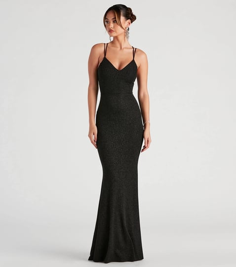 rachel-formal-glitter-lace-up-dress-in-black-size-medium-windsor-1