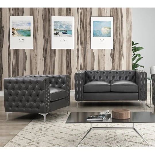 rnfurnishings2-pc-leather-gel-living-room-furniture-loveseatchair-set-dark-gray-rn51082-lc-1