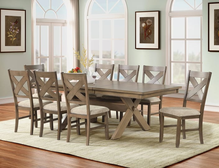 roundhill-furniture-raven-wood-9-piece-set-extendable-trestle-dining-table-with-8-chairs-glazed-pine-1