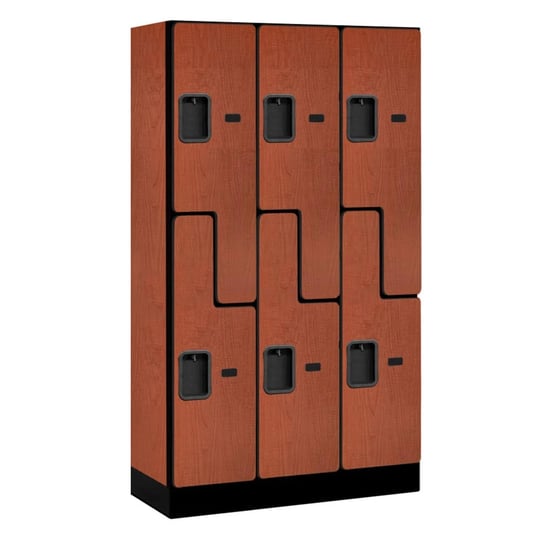 salsbury-industries-37368che-designer-wood-locker-double-tier-s-style-cherry-locker-1