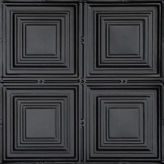 shanko-2-ft-x-2-ft-cubism-satin-black-steel-drop-ceiling-tile-6-pack-24-sq-ft-case-1