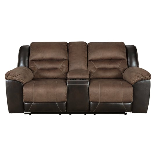 signature-design-by-ashley-earhart-reclining-loveseat-with-console-chestnut-1