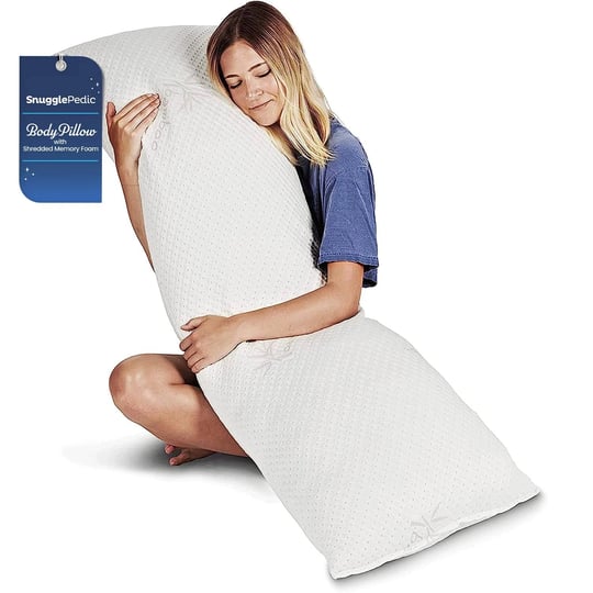 snuggle-pedic-body-pillow-for-adults-white-pregnancy-pillows-w-shredded-memory-foam-firm-maternity-s-1