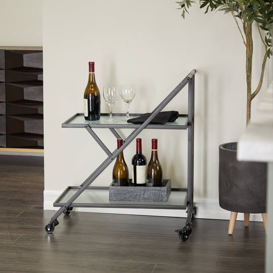 studio-350-black-metal-industrial-modern-2-tier-storage-serving-bar-cart-18-x-25-x-32-size-25-x-18-x-1