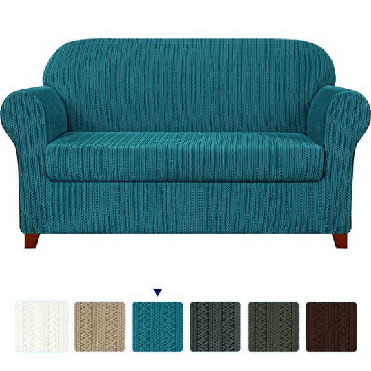 subrtex-sofa-pet-friendly-slipcovers-striped-polyester-blue-2-piece-size-loveseat-2-seater-1