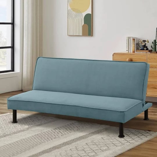 sumkea-64-futon-bed-velvet-upholstery-with-3-position-adjustable-backrest-multi-functional-sleeper-s-1