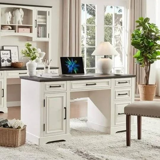 t4tream-farmhouse-wood-58-inch-executive-desk-home-office-30-inch-high-computer-desk-with-drawers-an-1